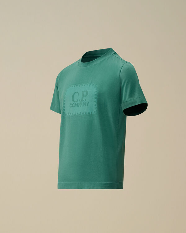 c.p. company U16 Cotton Jersey 30/1 Logo Label T-Shirt BAYOU - GREEN