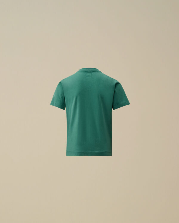 C.p. Company U16 Cotton Jersey 30/1 Logo Label T-Shirt BAYOU - GREEN