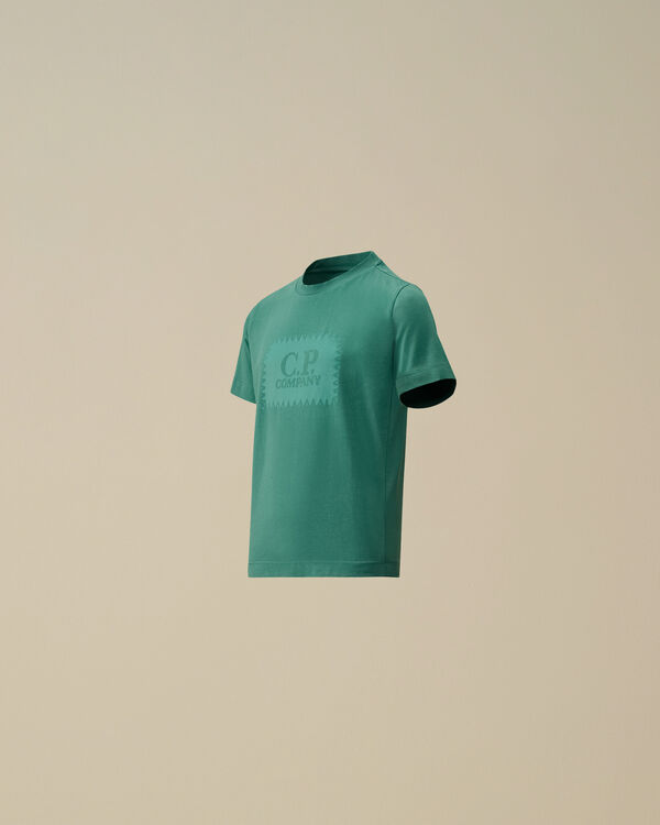 c.p. company U16 Cotton Jersey 30/1 Logo Label T-Shirt BAYOU - GREEN