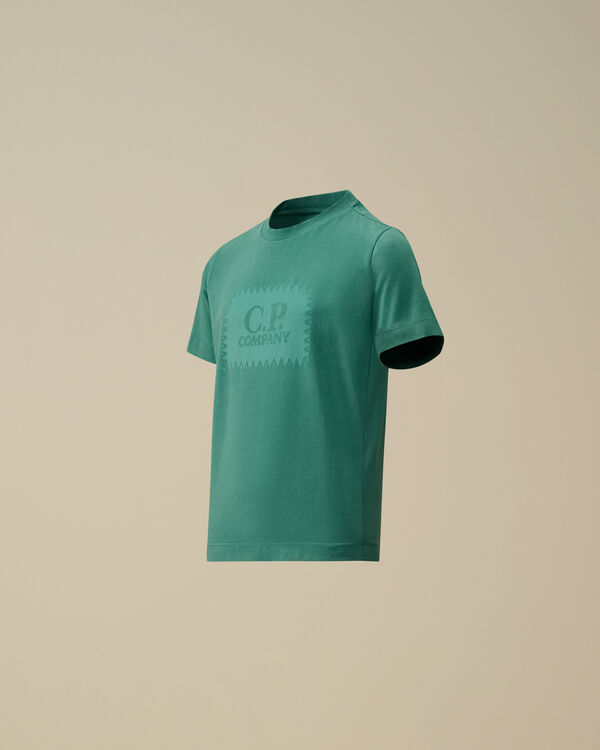 c.p. company U16 Cotton Jersey 30/1 Logo Label T-Shirt BAYOU - GREEN