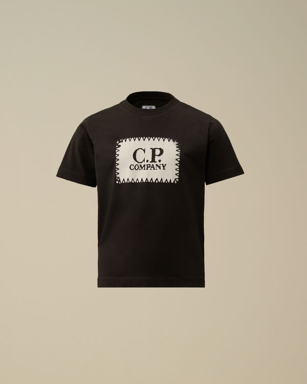 C.p. Company U16 Cotton Jersey 30/1 Logo Label T-Shirt BLACK