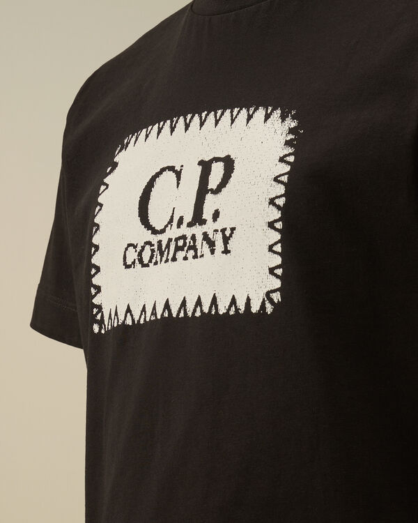 C.p. Company U16 Cotton Jersey 30/1 Logo Label T-Shirt BLACK