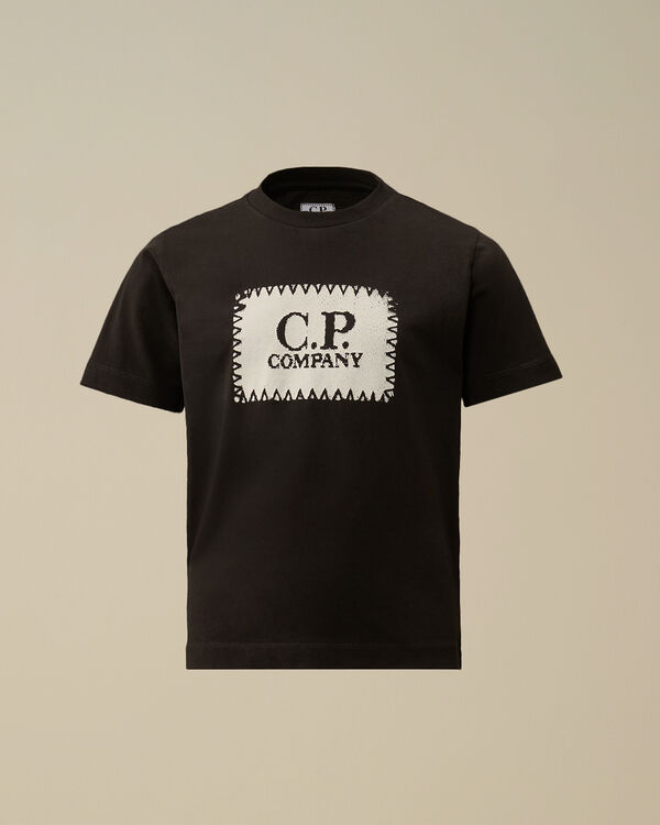 C.p. Company U16 Cotton Jersey 30/1 Logo Label T-Shirt BLACK