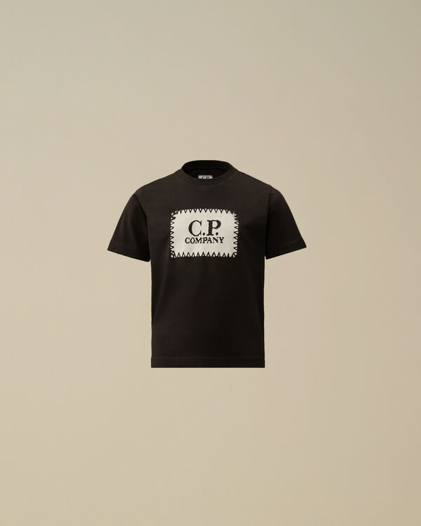 C.p. Company U16 Cotton Jersey 30/1 Logo Label T-Shirt BLACK