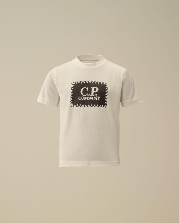 C.p. Company U16 Cotton Jersey 30/1 Logo Label T-Shirt GAUZE WHITE