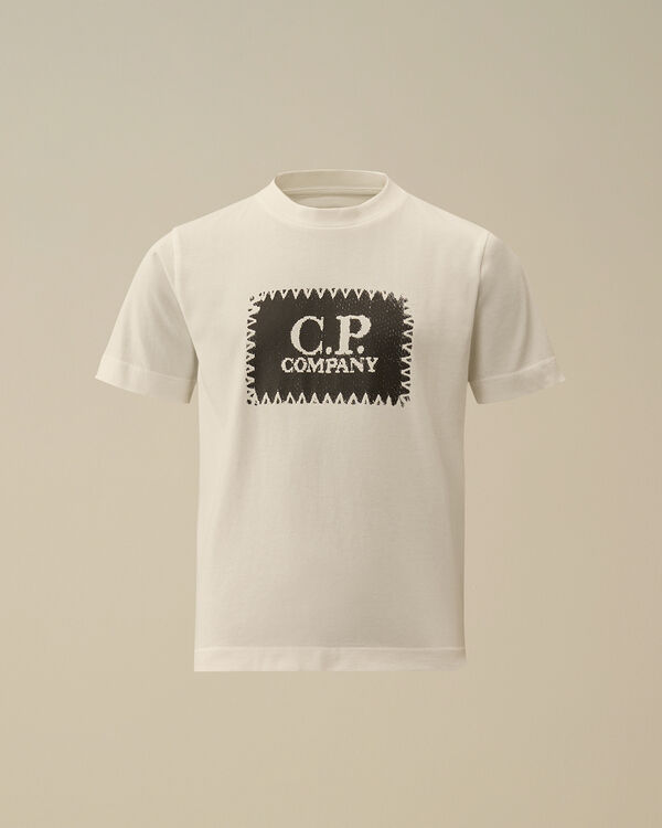 C.p. Company U16 Cotton Jersey 30/1 Logo Label T-Shirt GAUZE WHITE