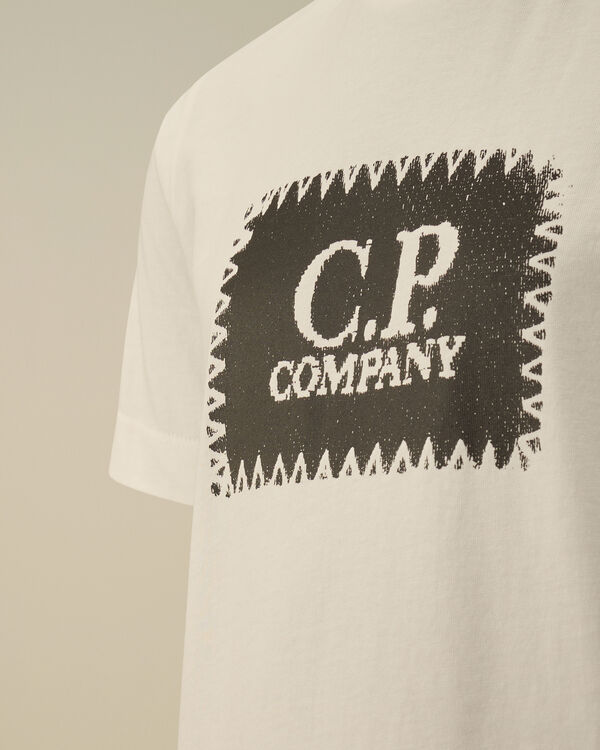 C.p. Company U16 Cotton Jersey 30/1 Logo Label T-Shirt GAUZE WHITE