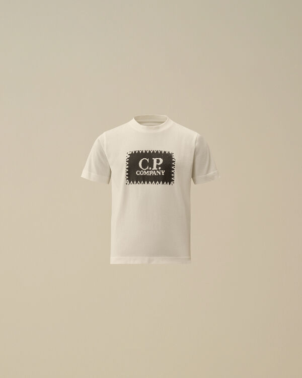 C.p. Company U16 Cotton Jersey 30/1 Logo Label T-Shirt GAUZE WHITE