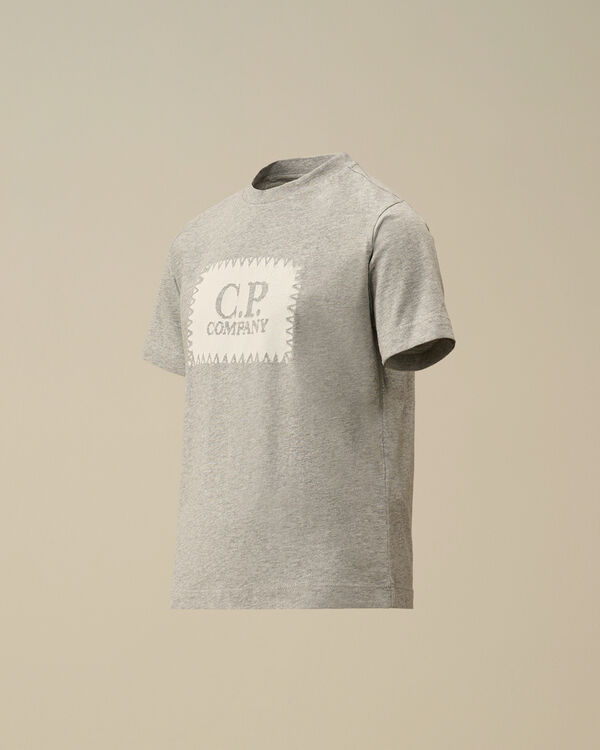 c.p. company U16 Cotton Jersey 30/1 Logo Label T-Shirt GREY MELANGE