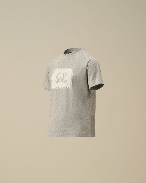 c.p. company U16 Cotton Jersey 30/1 Logo Label T-Shirt GREY MELANGE