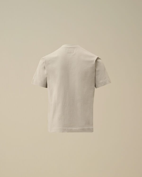 C.p. Company U16 Cotton Jersey 30/1 Logo Patch T-Shirt BLUE FOX - GREY