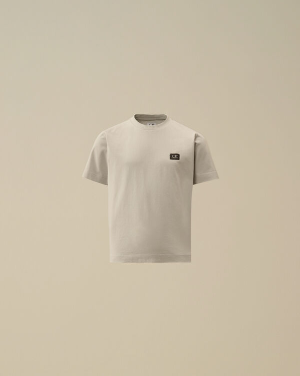 C.p. Company U16 Cotton Jersey 30/1 Logo Patch T-Shirt BLUE FOX - GREY