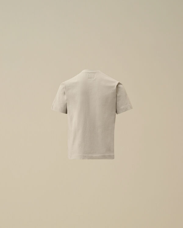 C.p. Company U16 Cotton Jersey 30/1 Logo Patch T-Shirt BLUE FOX - GREY