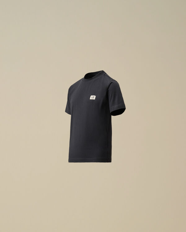 c.p. company U16 Cotton Jersey 30/1 Logo Patch T-Shirt TOTAL ECLIPSE - BLUE