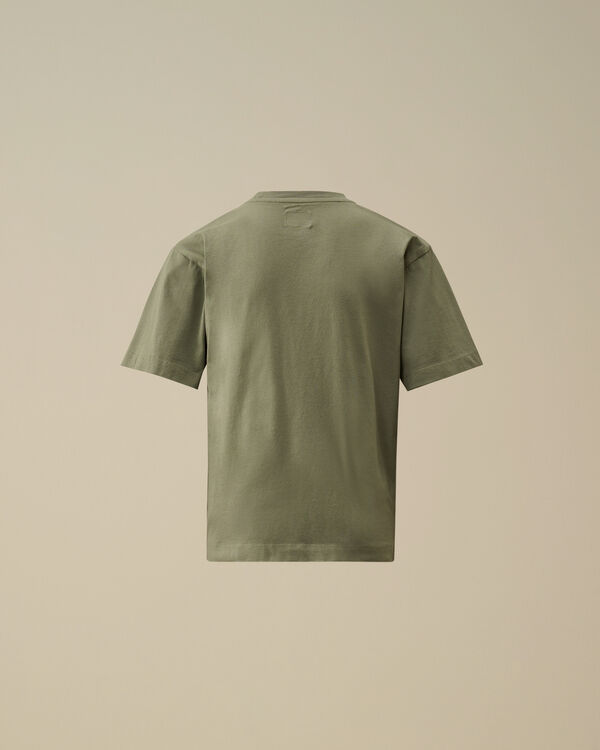 C.p. Company U16 Cotton Jersey 30/1 Maxi Logo T-Shirt THYME - GREEN