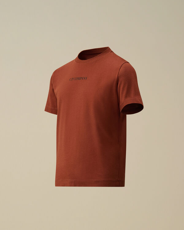 c.p. company U16 Cotton Jersey 30/1 Mini Logo T-Shirt SABLE - BROWN