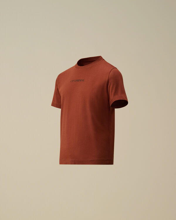 c.p. company U16 Cotton Jersey 30/1 Mini Logo T-Shirt SABLE - BROWN