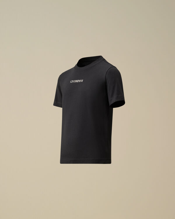 c.p. company U16 Cotton Jersey 30/1 Mini Logo T-Shirt TOTAL ECLIPSE - BLUE