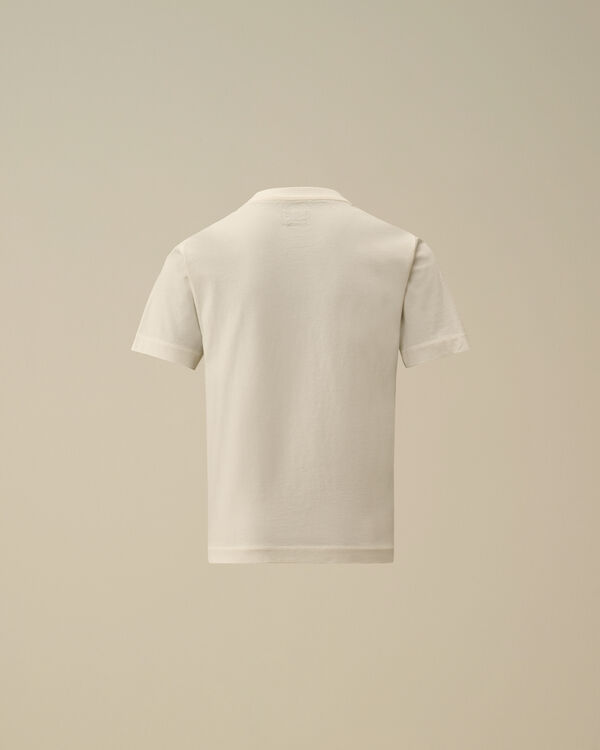 C.p. Company U16 Cotton Jersey 30/1 Paisley Logo T-Shirt GAUZE WHITE