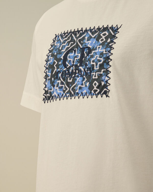 C.p. Company U16 Cotton Jersey 30/1 Paisley Logo T-Shirt GAUZE WHITE
