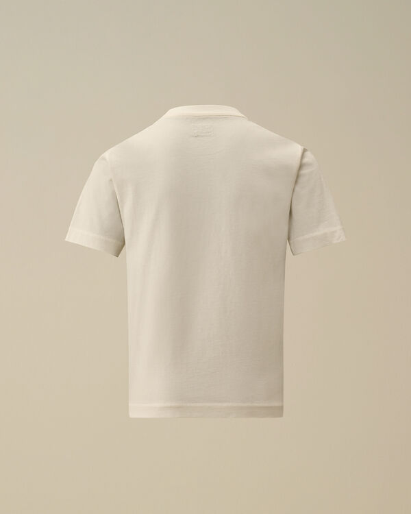 C.p. Company U16 Cotton Jersey 30/1 Paisley Logo T-Shirt GAUZE WHITE