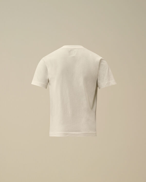 C.p. Company U16 Cotton Jersey 30/1 Printed Logo T-Shirt GAUZE WHITE