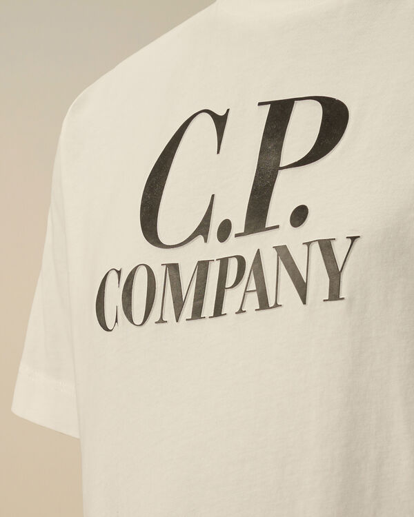 C.p. Company U16 Cotton Jersey 30/1 Printed Logo T-Shirt GAUZE WHITE