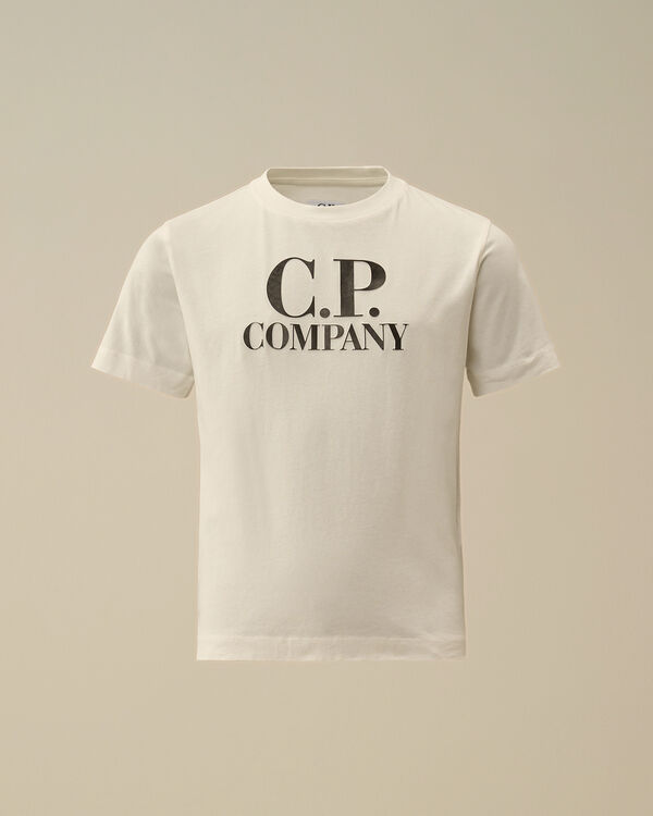 C.p. Company U16 Cotton Jersey 30/1 Printed Logo T-Shirt GAUZE WHITE