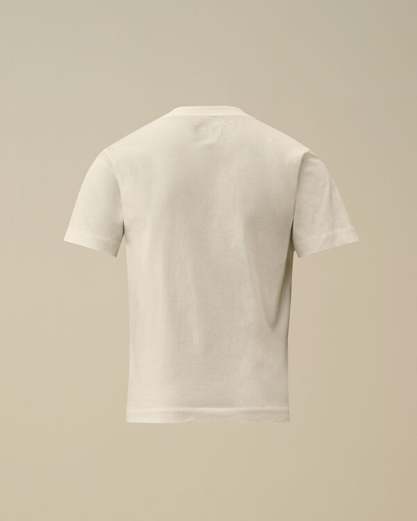 C.p. Company U16 Cotton Jersey 30/1 Printed Logo T-Shirt GAUZE WHITE