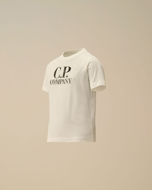 c.p. company U16 Cotton Jersey 30/1 Printed Logo T-Shirt GAUZE WHITE