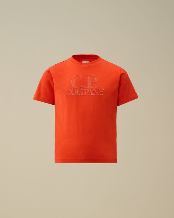 C.p. Company U16 Cotton Jersey 30/1 Printed Logo T-Shirt POINCIANA - ORANGE