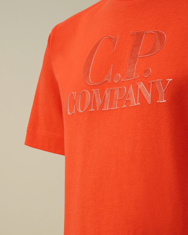 C.p. Company U16 Cotton Jersey 30/1 Printed Logo T-Shirt POINCIANA - ORANGE