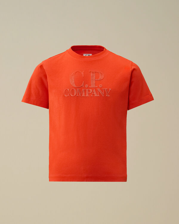 C.p. Company U16 Cotton Jersey 30/1 Printed Logo T-Shirt POINCIANA - ORANGE