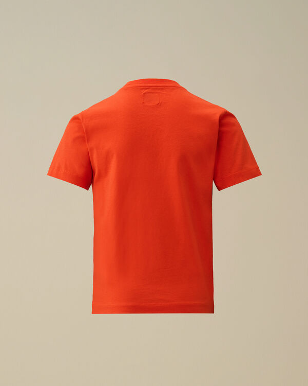 C.p. Company U16 Cotton Jersey 30/1 Printed Logo T-Shirt POINCIANA - ORANGE