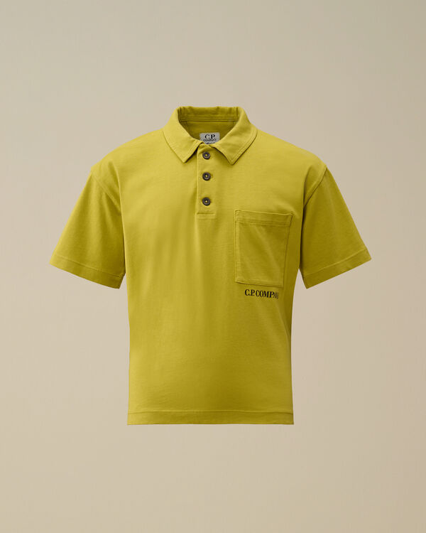 C.p. Company U16 Cotton Jersey Boxy Polo CRESS GREEN