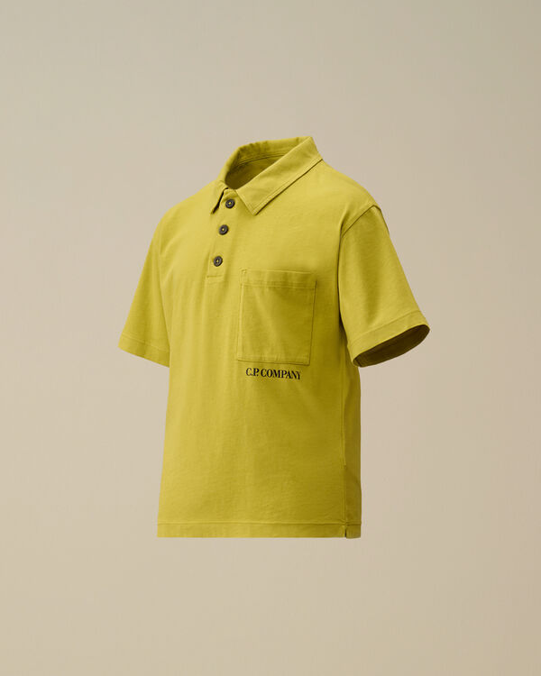 c.p. company U16 Cotton Jersey Boxy Polo CRESS GREEN