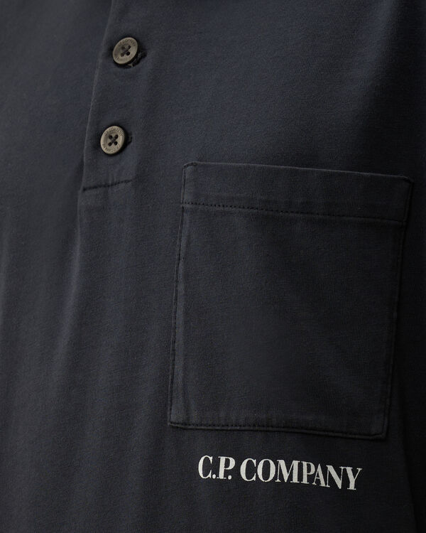 C.p. Company U16 Cotton Jersey Boxy Polo TOTAL ECLIPSE - BLUE