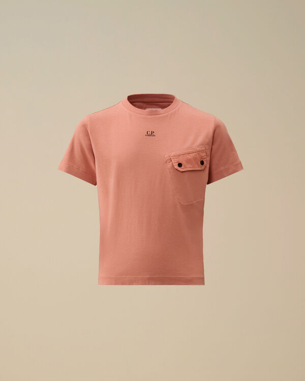 C.p. Company U16 Cotton Jersey Flap Pocket T-Shirt CANYON CLAY - PINK