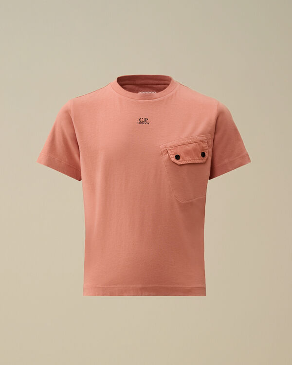C.p. Company U16 Cotton Jersey Flap Pocket T-Shirt CANYON CLAY - PINK