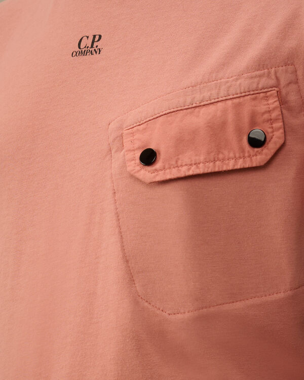 C.p. Company U16 Cotton Jersey Flap Pocket T-Shirt CANYON CLAY - PINK