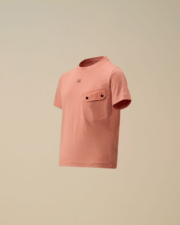c.p. company U16 Cotton Jersey Flap Pocket T-Shirt CANYON CLAY - PINK