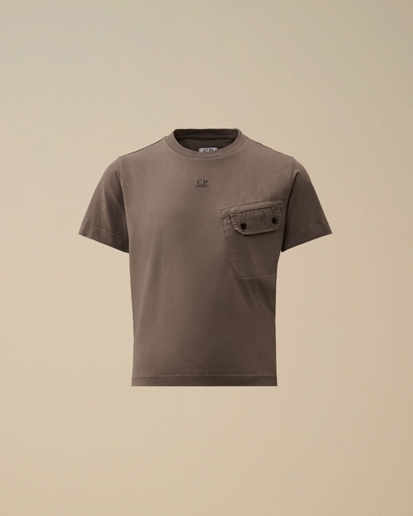 C.p. Company U16 Cotton Jersey Flap Pocket T-Shirt SMOKED PEARL - GREY