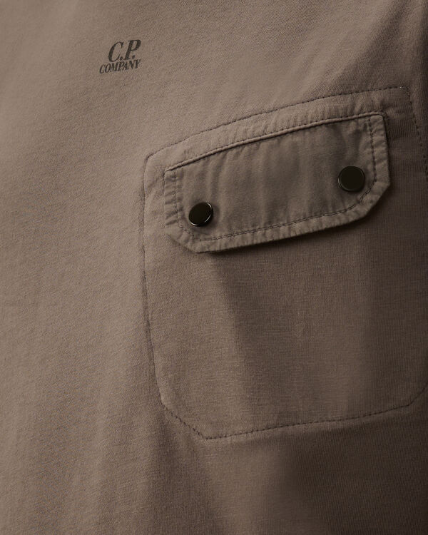 C.p. Company U16 Cotton Jersey Flap Pocket T-Shirt SMOKED PEARL - GREY