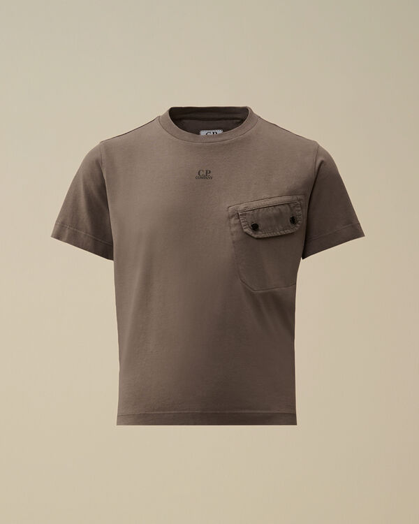 C.p. Company U16 Cotton Jersey Flap Pocket T-Shirt SMOKED PEARL - GREY