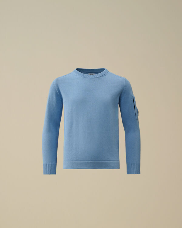 C.p. Company U16 Cotton Knitted Crewneck Knit PACIFIC COAST - LIGHT-BLUE