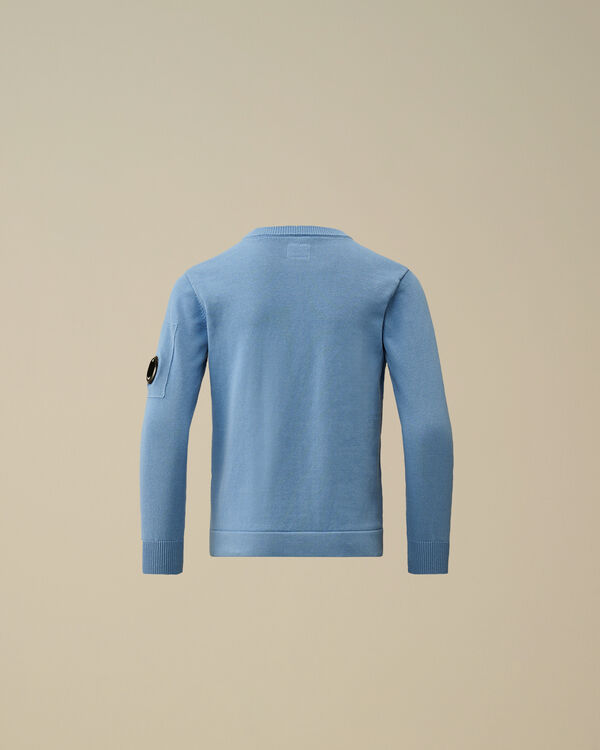 C.p. Company U16 Cotton Knitted Crewneck Knit PACIFIC COAST - LIGHT-BLUE
