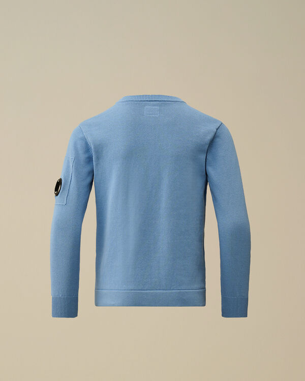 C.p. Company U16 Cotton Knitted Crewneck Knit PACIFIC COAST - LIGHT-BLUE