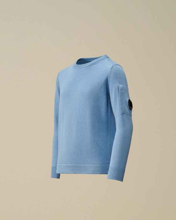 c.p. company U16 Cotton Knitted Crewneck Knit PACIFIC COAST - LIGHT-BLUE