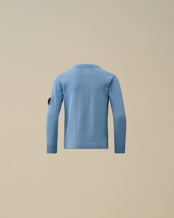C.p. Company U16 Cotton Knitted Crewneck Knit PACIFIC COAST - LIGHT-BLUE