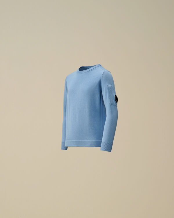 c.p. company U16 Cotton Knitted Crewneck Knit PACIFIC COAST - LIGHT-BLUE